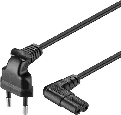 Obrázok produktu pre Anschlusskabel mit Eurostecker abgewinkelt, 0,75 m, schwarz