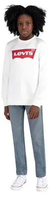 Productafbeelding van Levi's Kids - Zweetshirt met vleermuismouwen en ronde hals, jongensmodel, kleur: Marshmallow, maat: 14 jaar