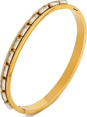 Obrázek produktu pro Elegantní zlatý náramek ZA-32595 s krystaly KP32595