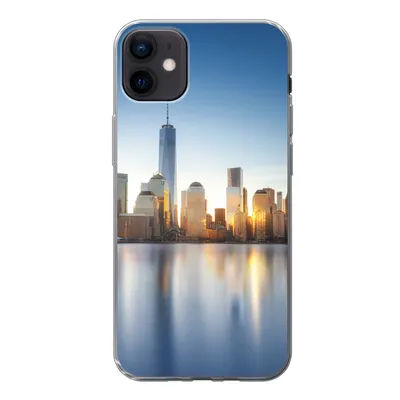 Produktbild von MuchoWow® Handyhülle Schutzhülle Hülle für iPhone 12 mini New York - Skyline - Spiegelung Silikon Softcase Handy Hülle - Bild