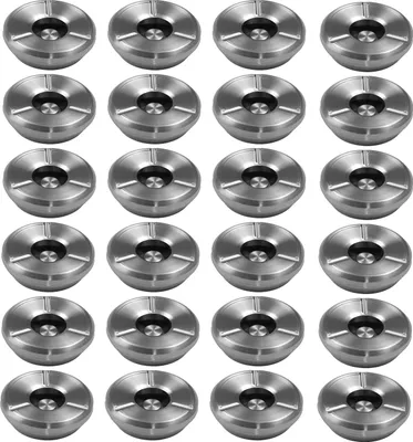 Immagine prodotto di 24 posacenere a vento Posacenere con coperchio rimovibile in acciaio inox ø 12,5 cm