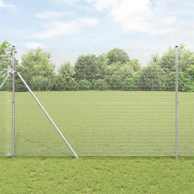 Produktbild von vidaXL Doppelstabmattenzaun 2500 x 160 cm Silber