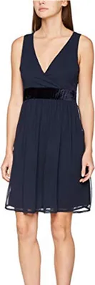 Produktbild von VERO MODA Damen Kleid Vmeliza S/L Above Knee Dress, Blau (Navy Blazer), Small