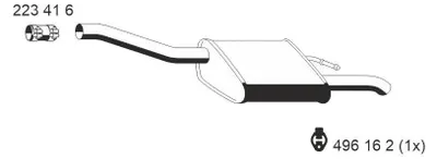 Produktbild von ERNST 341097 Endschalldämpfer für FORD FOCUS Stufenheck (DFW) Auspuff