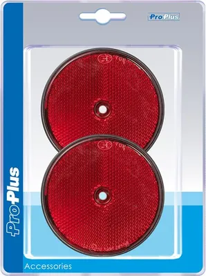 Image de Réflecteur rouge 80mm à visser 2 pièces sous blister