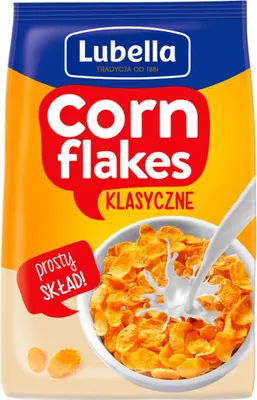 Zdjęcie produktu dla Lubella Corn Flakes Płatki Kukurydziane Klasyczne 500 G
