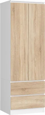 Image de Armoire à tiroirs 60 cm WREN - blanc / chêne sonoma