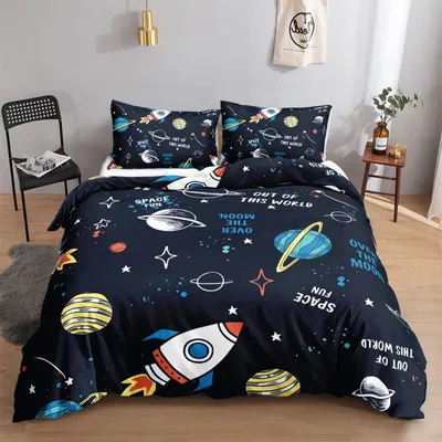 Obrázok produktu pre Sada obliečok na prikrývku "Univerzum" pre deti, 155 x 220 cm