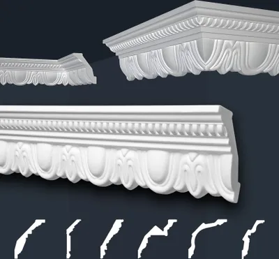 Produktbild von Marbet Deckenleisten weiß Sparpaket aus Styropor EPS - Stuckleisten gemustert, im traditionellen Design - (20 Meter B-34) Stuck Winkelleisten Wandleisten