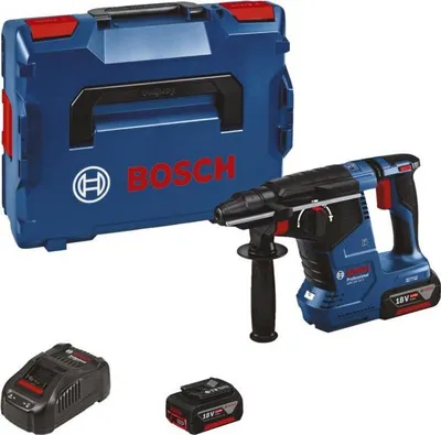 Immagine prodotto di Sistema Bosch Professional 18V GBH 18V-24 C - martello perforatore a batteria ricaricabile (senza spazzole, 2,4 J, Ø max. calcestruzzo 24 mm, SDS plus, connettività, in L-BOXX)
