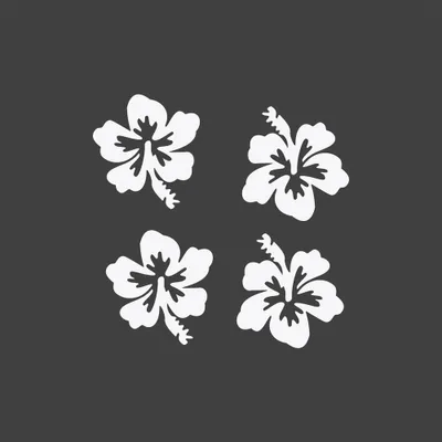 Produktbild von Sticker Aufkleber Reflektierend Blume Weiß