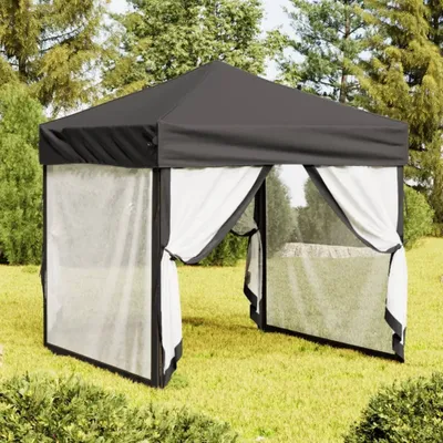 Produktbild von "2026 Promotion" Partyzelt Faltbar mit Seitenwänden Anthrazit 2x2 m - Pavillons & Partyzelte CC32650