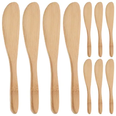 Produktbild von Bambus Buttermesser - 10 Stück Set - Zum Streichen von Butter, Käse und Marmelade