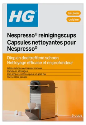 Image de HG - Capsules de nettoyage pour machines Nespresso® - 6 capsules