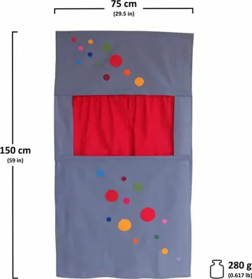 Produktbild von Kaspertheater 150x75 cm, Puppentheater mit farbigen Kreisen