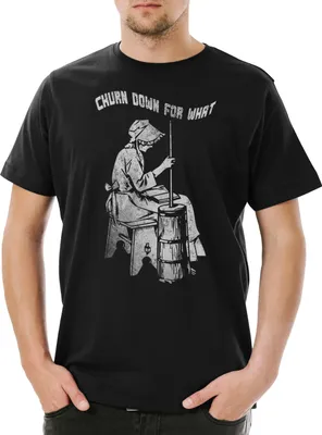 Produktbild von Urban Backwoods Churn Down For What, Herren T-Shirt, Farbe: Schwarz, Größe: 4XL