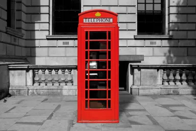 Obrázek produktu pro Londýn Art Print Picture - Červená telefonní budka (80 x 120 cm)