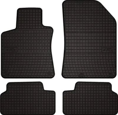 Produktbild von Gummifußmatten passend für Peugeot 308 II (Schrägheck, Bj. 2013-2021) –  schwarz, passgenau, mit Befestigungen set 4 Stk. - Gummi-Automatten