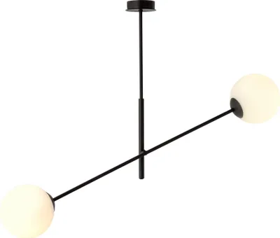 Immagine prodotto di Lampada a sospensione Emibig 2xE14 40W LINEAR 2 NERO/OPALO 1169/2