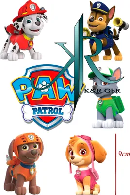 Produktbild von Paw patrol 6 Stuck - je.9cm Tortenaufleger,Geburtstag,Tortendeko