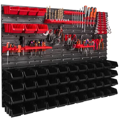 Produktbild von Werkzeugwand Lagersystem 115 x 78 cm mit 51 stck Boxen