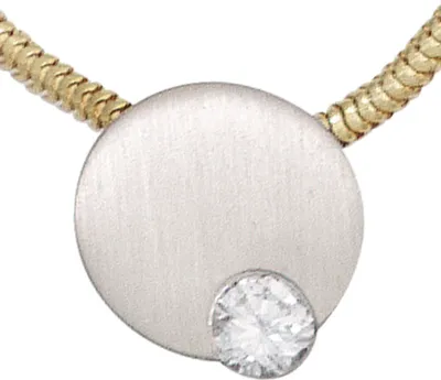 Produktbild von JOBO Anhänger 950 Platin mattiert 1 Diamant Brillant 0,16ct.