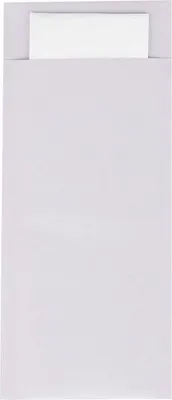 Produktbild von Bestecktasche in Altrosa 85 x 200 mm, mit 2-lagiger Tissue-Serviette in Weiß - 500 Stück
