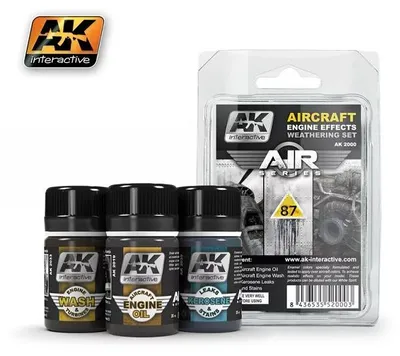 Image de AK Interactive S.L. AK-2000 Kit d'effets de vieillissement pour moteurs d'avion