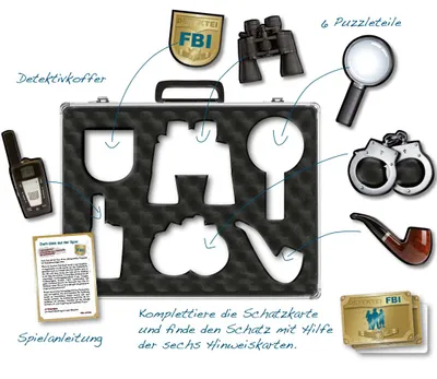 Produktbild von Detektiv-Abenteuer Partyspiel 12-teilig