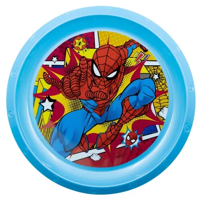Produktbild von Spiderman Plastik-Teller Kunststoffset für Kinder - Mikrowelle geeignet