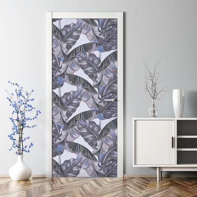 Produktbild von Dekorative Türposter Klebefolie selbstklebend Wandaufkleber Palmblätter Exotisch 77 x 200 cm