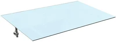 Produktbild von BuyLando (3L) 230x900 cm Milchglas Glasvordach inkl. Edelstahlhalter gebürstet