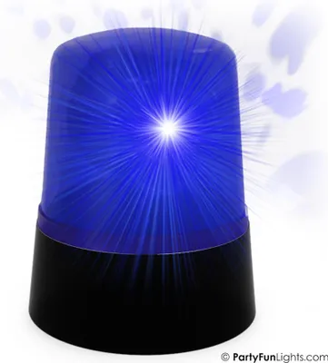 Obrázok produktu pre Partyfun Lights Stolná lampa Mini policajné svetlo LED modré