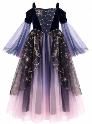 Immagine prodotto di Costume da bambina da fata stellare, taglia 7-8 anni, colore viola, marca Great Pretenders