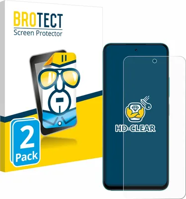 Produktbild von 2x Für Xiaomi Poco M6 Pro 5G Schutzfolie BROTECT Displayschutz Display Schutz Folie Klar Transparent