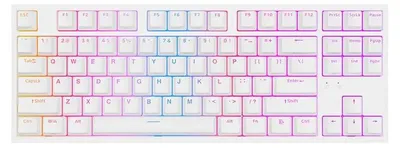 Zdjęcie produktu dla GENESIS Thor 404 TKL, Przewodowa, USB, Mechaniczna, QWERTY, RGB LED, Biały