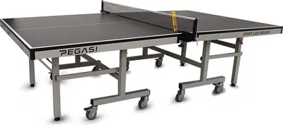 Produktbild von Pegasi Tischtennisplatte 1200 Pro - Indoor Tischtennis - Tischtennistisch Klappbar - Tischtennisplatte Indoor - Faltbare tischtennisplatte - Table Indoor - Inkl. Netz & Zähler - Schwarz