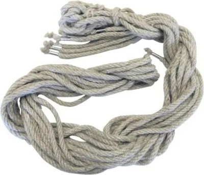 Produktbild von Eurofarm 3776 Hanfbindestrick 250 cm/8 mm mit Klammer 4-schäftig, 10er Pack, 100 g (1er Pack)