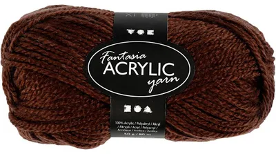 Produktbild von Fantasia Polyacryl Garn, L 80 M, Braun, 50 g/ 1 Knäuel [HOB-421806]