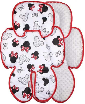 Produktbild von Sitzverkleinerer MINKY Einlage Baby Kind für Auto Kindersitz Babyschale Einsatz 18. Minnie + Grau