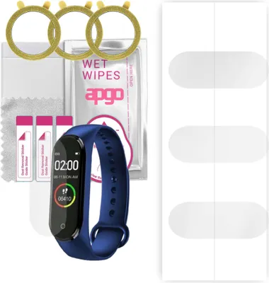 Produktbild von apgo 3 Stück Schutzfolie, klar, kompatibel mit Pacific BluePC00144 Smartwatch, Hydrogel Displayschutzfolie mit Positionierhilfe, Displayfolie, robust und kratzfest