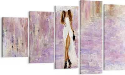 Produktbild von Bild auf Leinwand - Leinwandbild - Frau Regenschirm - 100x60cm - Wand Bild - Wanddeko - Wandbilder - Leinwanddruck - Bilder - Kunstdruck - Wanddekoration - Leinwand bilder - Wandkunst - EG100x60-3822