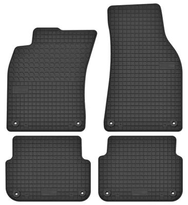 Image de Tapis de sol caoutchouc noir pour Audi A6 C6 2004-2006 4 pièces