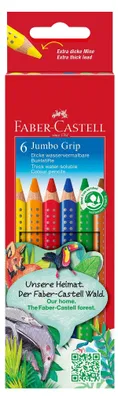 Produktbild von Farbiger Bleistift Faber Castell Jumbo Grip EUI © 6st | 5 Stücke
