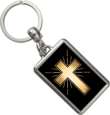 Produktbild von Kreuz Schlüsselanhänger mit christlichem Symbol