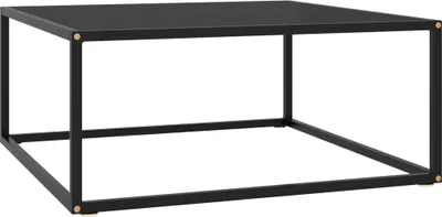 Obrázok produktu pre Konferenčný stolík, čierny, čierne sklo 80x80x35 cm