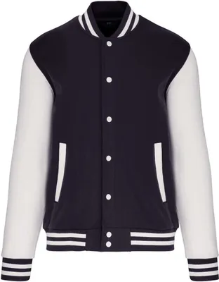 Produktbild von Kariban Uni Sweatjacke Sweat-Jacke Hoodie Jacke Sweat Sweatshirt, Größe:M, Farbe:Navy/White
