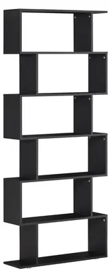 Produktbild von HOMCOM Standregal Bücherregal 6 Fächer Regal Raumteiler Wandregal Büro