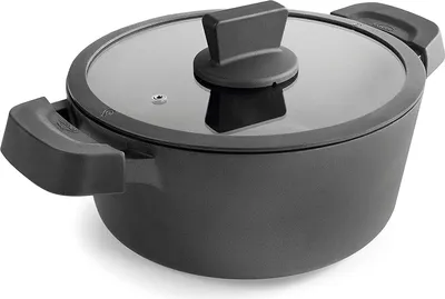 Produktbild von Lacor 27524 27524 Titanium Pro Antihaft-Kasserolle mit Deckel, 24 cm, Aluminium