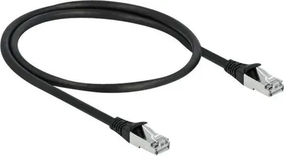 Zdjęcie produktu dla DELOCK RJ45 NWK Cat.6A S/FTP PUR Outdoor 0,5 m schwarz